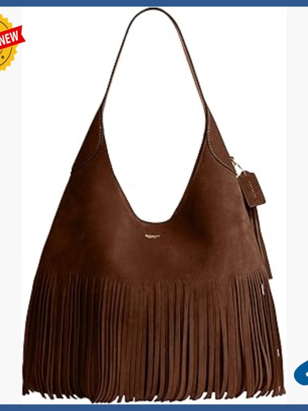 Luxury Leather Hobo Shoulder Bag Fits 15" Laptop